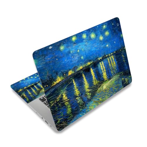 12.1 13 13.3 14 15.4 15.6 Inch Laptop Skin Decal, Laptop Stickers Decals for Notebook PC, Universal Reusable Vinyl Laptop Cover Sticker, Waterproof Art Protector I Starry Night Over The Rhone - color: Starry Night Over the Rhone