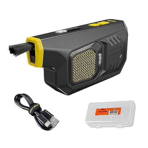Nitecore BB21 Portable Air Blower for Cameras, Computers and Electronics, Fast Charging USB Rechargeable, 30,000 RPM Electric Compressed Air Duster with Organizer