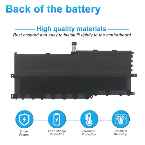 L17M4P71 L17C4P71 Laptop Battery for Lenovo ThinkPad X1 Yoga 3rd Gen 2018 Series 20LD 20LE 20LF 20LG TP00076D L17M4P73 01AV474 01AV475 SB10K97623 SB10K97624 01AV499 SB10K97638 02DL003 - size: 10.79*4.21*0.16inch L17M4P71