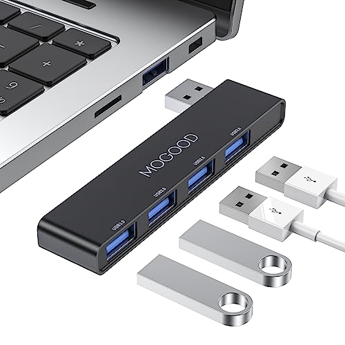 USB Hub 3.0 Splitter for Laptop, 4 in 1 Multiport Adapter Right Side | USB Port Expander Data Hub 1 USB 3.0 and 3 USB 2.0 for Laptop, PC, MacBook, Mac Pro, Mac mini, iMac, Surface Pro - color: Black-Right, size: Right Side Version