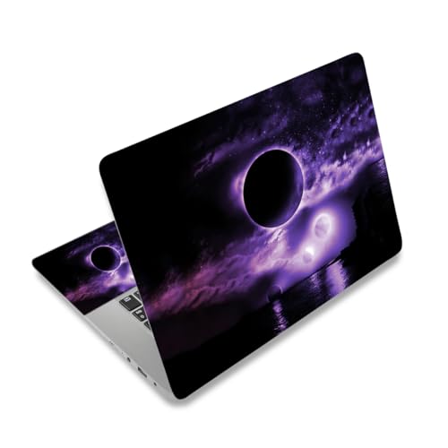 Laptop Skin Sticker Decal 12 .1 13 13.3 14 15 15.4 15.6 inch Personalized Universal Notebook Vinyl Skin Stickers Cover Art Decal Computer Protector (Purple Night Sky) - color: Purple Night Sky