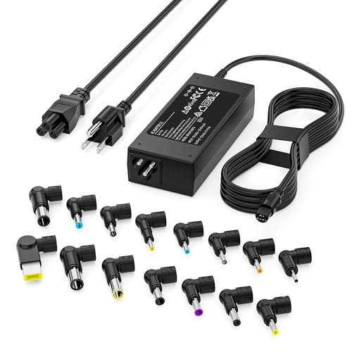 90W Universal Laptop Charger Compatible with HP Dell Asus Acer Sony AC Adapter IBM Gateway Notebook Ultrabook Chromebook Pavilion Inspiron Latitude Power Supply Cord with 15 Tips