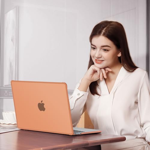 MOSISO Compatible with MacBook Air 13 inch Case M5 2026 M4 2025 M3 M2 2024-2022 A3449 A3240 A3113 A2681, Seamlessly Closes Anti-Crack&Anti-Fingerprints Hard Shell for MacBook Air 13.6, Cosmic Orange - color: Cosmic Orange