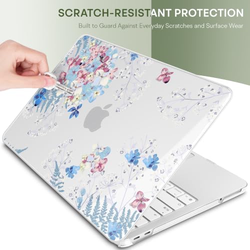May Chen Compatible with MacBook Neo 13 inch Case 2026 Model A3404, Plastic Hard Shell,Keyboard Cover,Screen Protector,Dust Plug, for MacBook Neo 13" with A18 Pro Chip,Hydrangea - color: Hydrangea