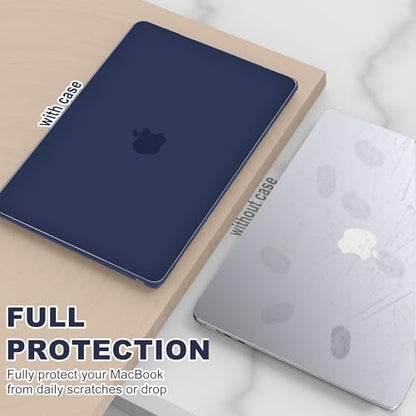 B BELK for MacBook Air 15 inch Case 2026 2025 2024 2023 M5 M4 M3 M2 | Model A3448 A3241 A3114 A2941, Matte Plastic Laptop Hard Shell Case with Keyboard Cover & Screen Protector, Navy Blue - color: Navy Blue