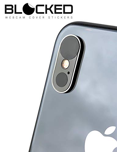 BLOCKED Original Vinyl Webcam Cover Stickers | Restickable & Stackable Privacy Covers | for All Camera-endable Devices | 5-Sizes | 95 Black (Ultra Glossy)