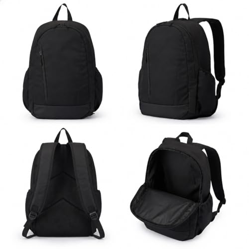 Travel Laptop Backpack for Women & Men, 15.6" Laptop and Tablet Bag with Tumbler Holder – Lightweight, Durable Travel & Work Backpacks, Black - color: Backpack 03 Black