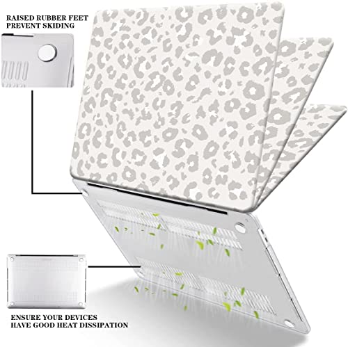 Funut for MacBook Air 13 inch Case 2022 2021 2020 2019 2018 Release M1 A2337 A2179 A1932 with Touch ID, M1 MacBook Air 13.3 Case Plastic Hard Shell Protective Cover & Keyboard Cover, Leopard Print - color: #Leopard Print, size: Mac Air 13" 2018-2022(A1932