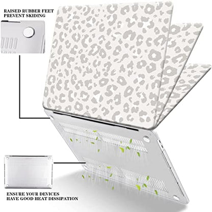 Funut for MacBook Air 13 inch Case 2022 2021 2020 2019 2018 Release M1 A2337 A2179 A1932 with Touch ID, M1 MacBook Air 13.3 Case Plastic Hard Shell Protective Cover & Keyboard Cover, Leopard Print - color: #Leopard Print, size: Mac Air 13" 2018-2022(A1932