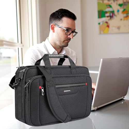 VANKEAN Laptop Briefcase Fits 15.6"-16" Laptop Slim Expandable Shoulder Bag
