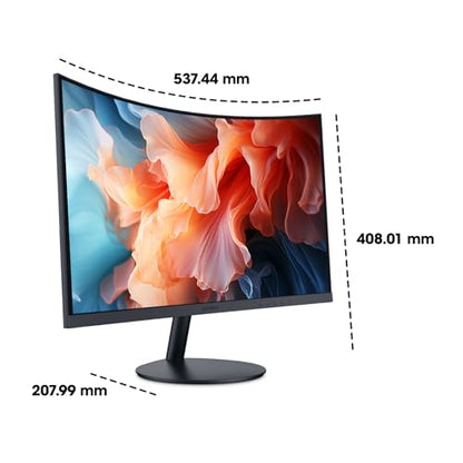 KOORUI 24 inch Curved Computer Monitor, FHD 100Hz VA 1500R PC Screen | Adaptive Sync, 99% sRGB, HDMI/VGA, Eye Care TÜV Rheinland Certified, Tilt Adjustable, Home Office, Study and Everyday Use - size: 24inch 100Hz/FHD/Curved