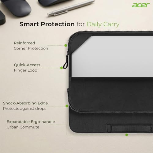 13.3-14 inch Laptop Sleeve Case Protective Briefcase Notebook Computer Bag | Waterproof Polyester, Fits Most Laptop Models, Shockproof Interior, Smooth Zippers, Slim Profile - color: Black, size: 14inch