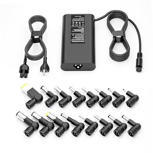 SZGUDULO 90W Slim Universal Laptop Charger Fast Adapter Compatible with Dell HP Acer Asus IBM Sony Fujitsu Gateway Notebook Ultrabook Chromebook Power Supply Cord with 16 Tips - color: black-1
