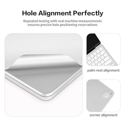 4 in 1 Ultra Thin 3M Vinyl Full Size Laptop Skin Palm Rest Sticker for 2026 New Released MacBook Pro Neo 13 Inch A3404 with A18 Chip - Silver - color: Silver