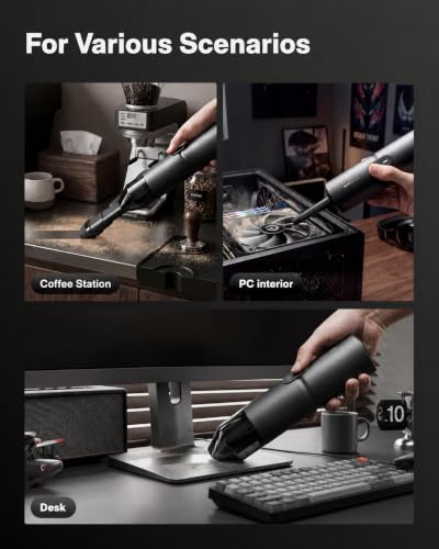 HOTO Handheld Vacuum Cleaner Cordless, Mini Vacuum Cleaner, 15000Pa | Small Vacuum Compressed Electric Air Duster for Dorm Room, Apartment, Desk, PC Setup, Keyboard, Coffee Station Grounds