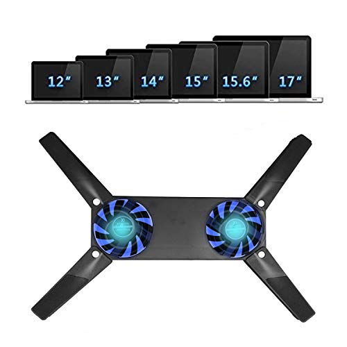 Laptop Cooling Pad Foldable for 10-15" PC Computer Notebook Laptop 2 Fans Cooler Pad | for 10-15" PC Computer Notebook Laptop 2 Fans Cooler Pad