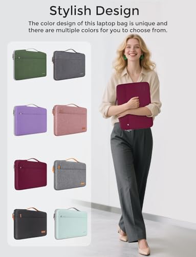 DOMISO Laptop Case Sleeve Protective Cover Compatible with MacBook Air 13 M4 M3 M2,MacBook Pro M2 M1,iPad Air/Pro,13 inch Dell,Lenovo, HP,Asus,Waterproof Computer Cases Bag with Handle,Wine - color: Wine, size: 13" for MacBook Air/Pro