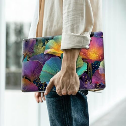 Reusable Universal Laptop Skin Sticker, Cut to Fit for 11.6–15.6 Inch Laptops, Waterproof Protective Film, No-Residue - Colorful Petals - color: Colorful Petals