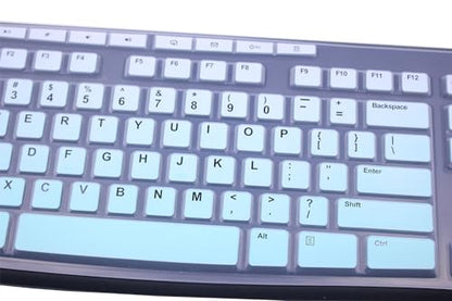 Ultra Thin Desktop PC Silicone Keyboard Cover Skin Protector Compatible for Logitech MK295 MK275 MK270 Wireless Keyboard, Logitech K200 K260 K270 MK200 MK260 Keyboard (Gradient Mint) - color: Gradient Mint