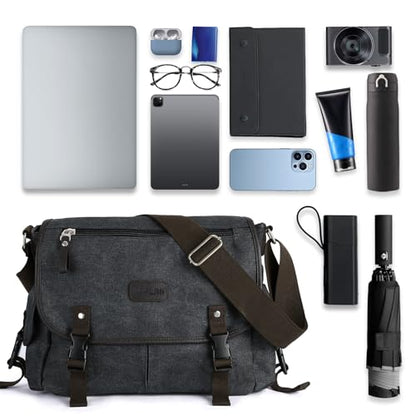 Messenger Bag Men,Waterproof Crossbody Bag,Satchel Shoulder Bag | Waterproof - color: A-black