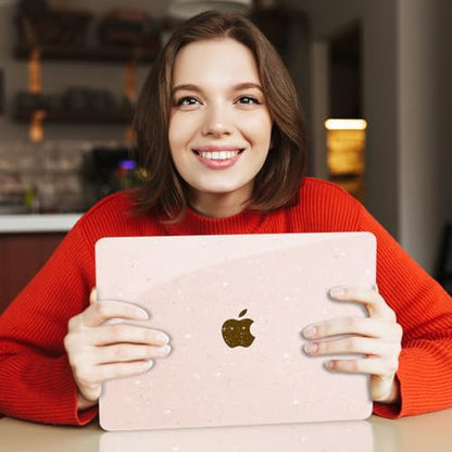 CISSOOK Compatible with MacBook Air 13 inch Case A3449 A3240 A3113 A2681 | 2026 2025 2024 2023 2022, 5in1 Set Hard Shell Case Keyboard Cover for MacBook Air 13.6 inch M2 M3 M4 M5, Cherry Pink Glitter - color: Air13.6inch-Cherry Pink Glitter Star