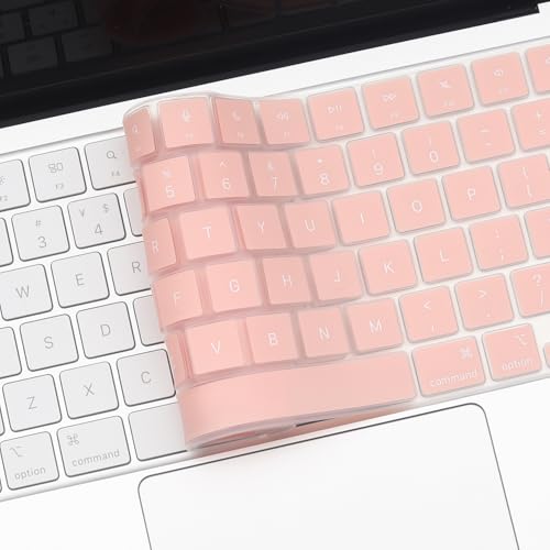 2 Pack Keyboard Cover for 2026 MacBook Neo 13" (Touch ID) & MacBook Pro 14"/16" M5-M1 Pro/Max, M5-M2 & MacBook Air 13"/15" M5-M1, Keyboard Protective Skin US Layout-Peachpink - color: Peachpink+TPU