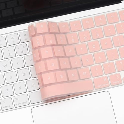 2 Pack Keyboard Cover for 2026 MacBook Neo 13" (Touch ID) & MacBook Pro 14"/16" M5-M1 Pro/Max, M5-M2 & MacBook Air 13"/15" M5-M1, Keyboard Protective Skin US Layout-Peachpink - color: Peachpink+TPU