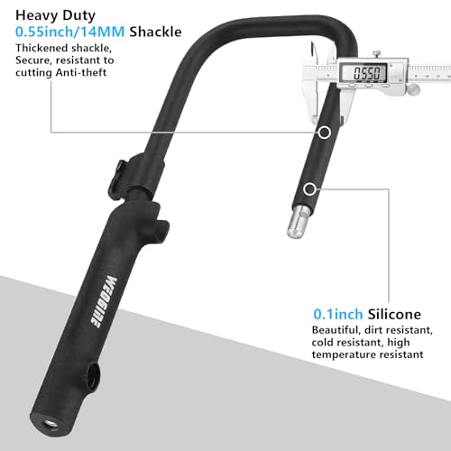 Bike U Lock with 4ft Security Cable 14mm Shackle, Bike Lock with 3 Keys and Mounting Bracket, Bicycle U-Locks Perfect for Road, Mountain, and Electric Bikes,Bicycle Lock - size: Bike U Lock+Cable