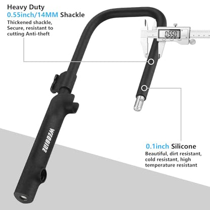 Bike U Lock with 4ft Security Cable 14mm Shackle, Bike Lock with 3 Keys and Mounting Bracket, Bicycle U-Locks Perfect for Road, Mountain, and Electric Bikes,Bicycle Lock - size: Bike U Lock+Cable