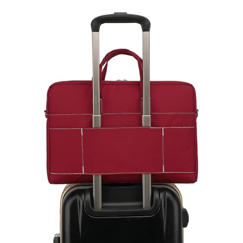 15-15.6 inch Laptop Shoulder Bag, for MacBook Pro 16, Hp Lenovo Dell 14 inch Waterproof Messenger Bag Case Sleeve (Wine red) - color: Wine Red, size: 15 inch/15.6 inch