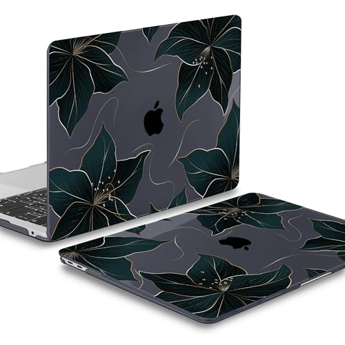 Mektron for MacBook Air 13 inch Case 2021-2018 Release A2337 M1 A2179 A1932, Plastic Hard Shell Case Only Compatible with MacBook Air 13 inch Retina Fits Touch ID, Floral C218 - color: Floral C218
