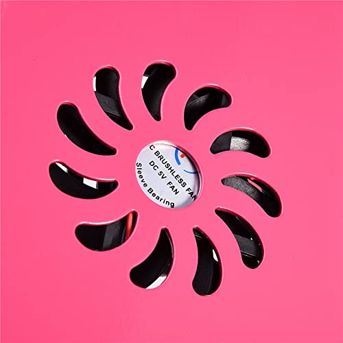 Laptop Stand with Fan, Lap Desk for Laptop with Cushion Laptop Stand with W Cooling Fan Mouse BOAD 360° Adjustable Foldable Laptop Desk Table Stand Holder for Home, Office, Bed - color: Rose Red