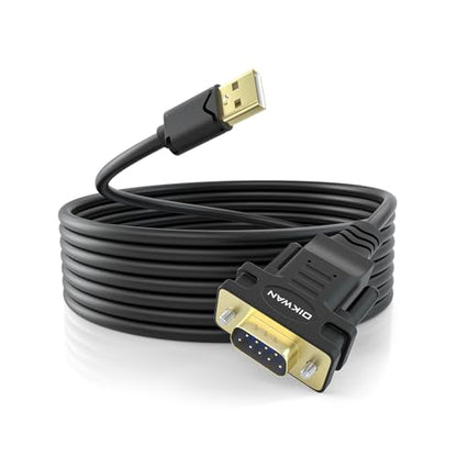 USB to Serial Adapter, USB 2.0 to RS232 Serial DB9 Male 9-Pin Adapter Cable with FT232 Chip-6Feet. NOT Used for VGA Monitor. - size: 6FT, style: RS-232 DB9 Male to USB