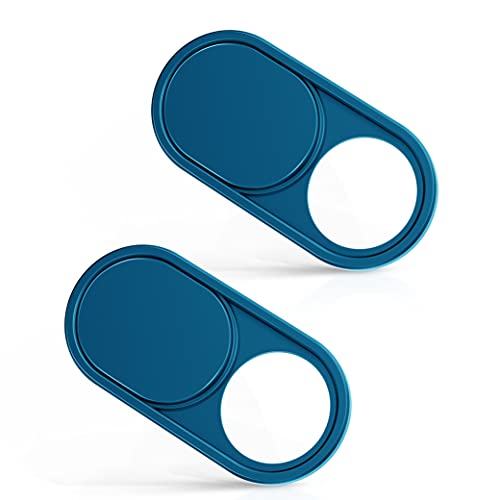 imluckies Metal Webcam Cover Slide, 0.023in Camera Cover for Laptop Computer, MacBook Pro/Air iMac iPad Tablet iPhone 8/7/6 Plus, Echo Show/Spot Web Camera Blocker Protect Your Privacy [2 Pack Blue] - color: 2 Pack-Blue