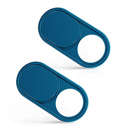 imluckies Metal Webcam Cover Slide, 0.023in Camera Cover for Laptop Computer, MacBook Pro/Air iMac iPad Tablet iPhone 8/7/6 Plus, Echo Show/Spot Web Camera Blocker Protect Your Privacy [2 Pack Blue] - color: 2 Pack-Blue