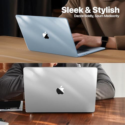 Soonjet for MacBook Air 15 inch Case M5 M4 M3 M2 2026-2023 Mac Laptop Cover | Crystal Clear, Protective Hard Shell, Ultra Thin & Light, Anti Crack, Non Slip, Easy Snap on, Premium Sturdy Plastic - color: Crystal Clear