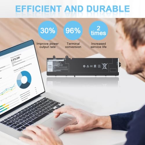 RCVVT Laptop Battery Compatible with Dell Precision 7770 7670 7780 7680 Mobile Workstation Notebook Series X9FTM 05JMD8 5JMD8 0965V4 965V4 X26RT 0X26RT P114F P114F001 P114F002 P115F 11.55V 83Wh - size: RCVVT