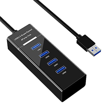 Tianle USB Hub, 4-Port USB 3.0 Ultra Slim Data Hub Portable USB Splitter Compatible with MacBook Air, iMac, Surface Pro, Laptop, USB Flash Drives, Mobile HDD - size: 4port
