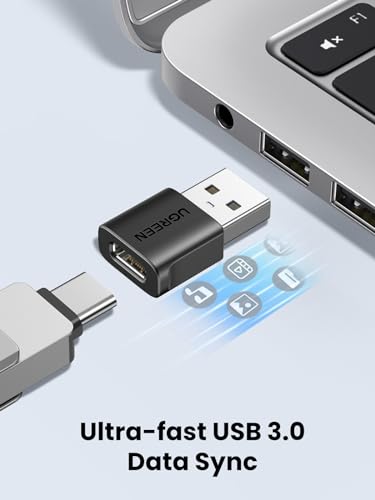 UGREEN USB to USB C Adapter 3Pack, 10Gbps Female to Male Converter | Slim Design, for iPhone 17 16 15 14 13 Plus Pro Max,iPad Air Mini 6 7,Samsung Galaxy S23 S24,iPad Air