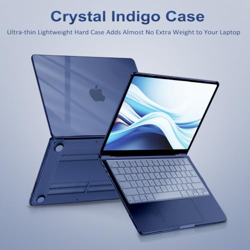 MOSISO Compatible with MacBook Neo Case 13 inch 2026 A3404 A18 Pro Chip | Ultra-thin Protective Crystal Hard Shell Case&Keyboard Cover&Screen Protector, Indigo - color: Indigo