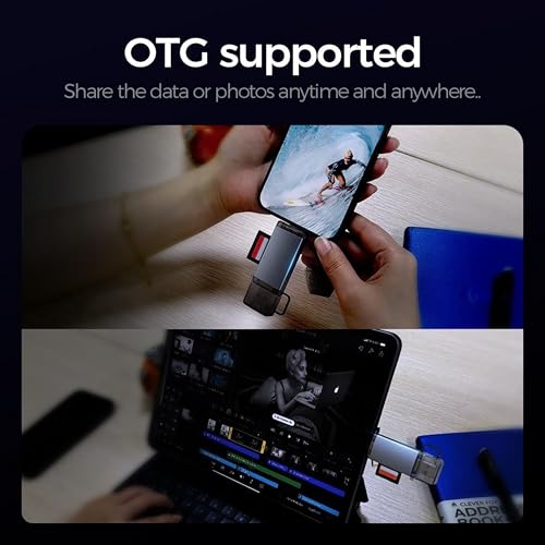 SD4.0 Card Reader - High-Speed 312MB/s USB-A & USB-C Micro SD Card Reader - SD Card Reader for iPhone, Android, MacBook, PC - Plug & Play UHS-II SDXC SDHC SD Card Reader for Laptop & More