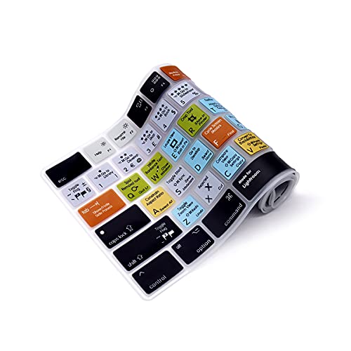Lightroom Keyboard Cover for Apple iMac Magic Wireless Keyboard A1843 | US&EU Layout,Soft Silicone,Protective Skin,with Numeric Keypad MQ052LL/A,2017, Washable&Reusable,Full Protection,Precise Fit - color: Lightroom