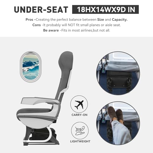 16 Inch Underseat Carry on Luggage With Wheels Soft side Lightweight Business Travel Small Suitcases Bag with TSA lock for Airlines,Men Women, Pilots Crew,Black - color: Black, size: Underseat 16 inch