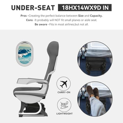 16 Inch Underseat Carry on Luggage With Wheels Soft side Lightweight Business Travel Small Suitcases Bag with TSA lock for Airlines,Men Women, Pilots Crew,Black - color: Black, size: Underseat 16 inch