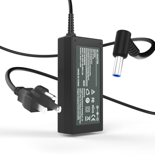 65W 45W Computer Charger Smart Blue Tip 4.5mm Compatible with HP | Pavilion x360 14/15/17, Envy 13/15, EliteBook ProBook Chromebook Stream Spectre |19.5V 3.33A 710412-001