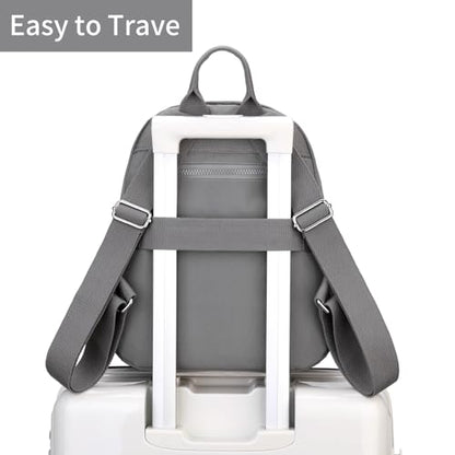Tanweibago Mini Nylon Women Backpacks,11L Small Ladies backpacks Casual Lightweight Women Shopping Travel Daypack (Gray) - color: Light Gray