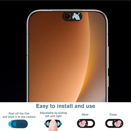 6Pcs 6 Styles Abstract Ocean Camera Cover 0.04 Inch Privacy Guard Accessories, Computer Camera Cover Cute Sea Turtle Jellyfish Pattern for Desktop Loptop Tablet Notebook Mini PC Office Use - color: Jellyfish
