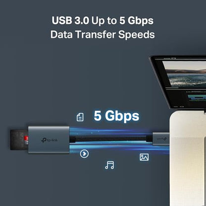 TP-Link SD Card Reader, High-Speed USB 3.0 to SD & microSD Card Reader, Aluminum Dual Slot Memory Card Reader for Laptop & More, Supports 2TB SD/SDHC/SDXC/microSD/microSDHC/microSDXC/TF Cards (UA430) - style: USB A