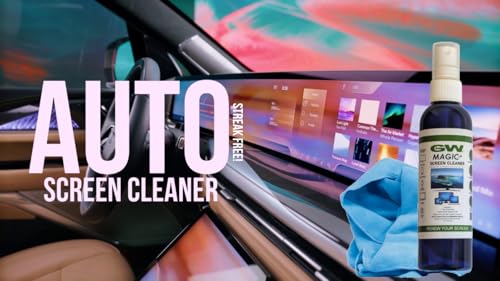 GW Deluxe Magic Screen Cleaner Kit for Ultra HD 4k HDR OLED TV, Laptop and Tablet Screens with 2 Premium Microfiber Cloths and Larger Spray Bottle