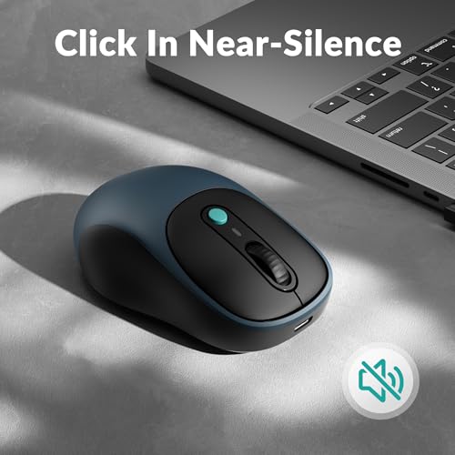 Keychron BM24 Portable Wireless Mouse, 2400 DPI Quiet Clicks, 2.4 GHz/Bluetooth 5.2/Wired with Programmable Buttons, Long Battery Life for Laptop PC/Mac/Windows - Space Gray - color: Space Gray